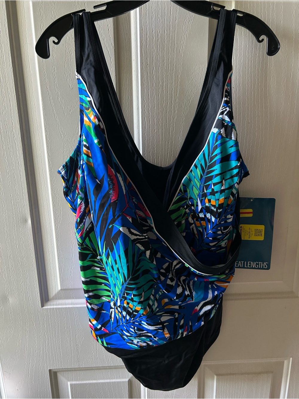 Tropical Blue Print One-Piece Swimsuit - Brand